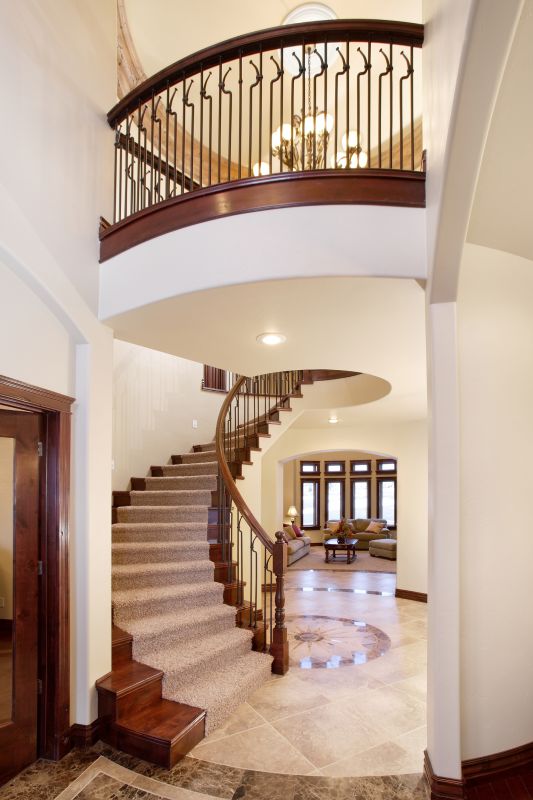 Curved Staircase Installation in Olathe, KS